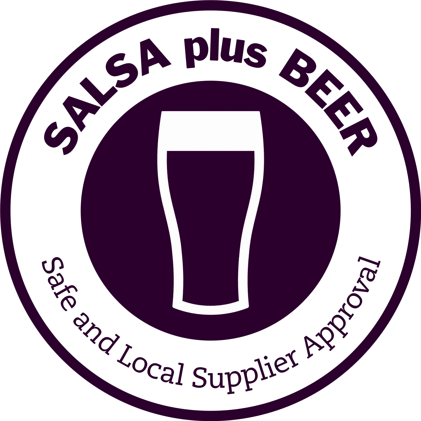 Salsa plus Beer safe and Local Supplier Approval logo