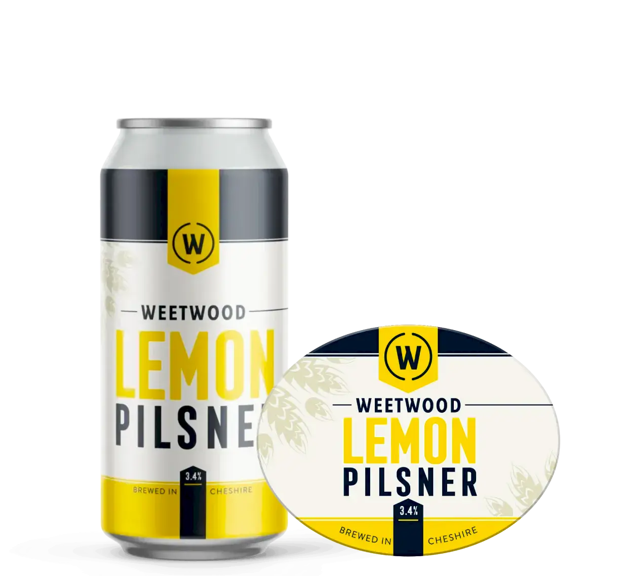 Lemon Pilsner 15 Weetwood Lemon Pilsner can and keg badge.