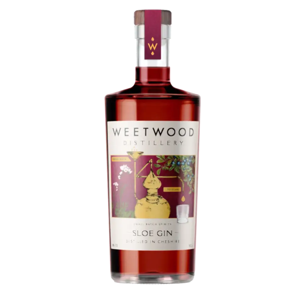 Sloe Gin 26 Weetwood Distillery Sloe Gin Bottle